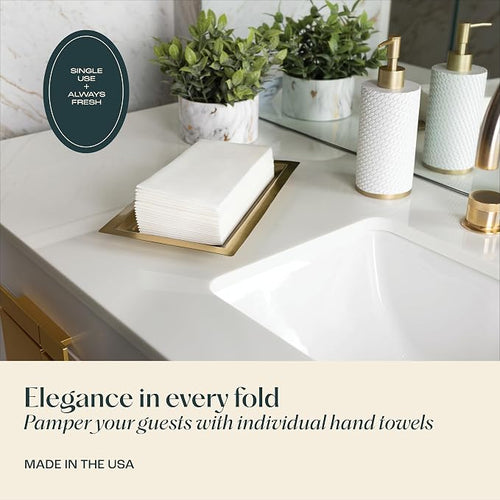 100-Pack Servietto Disposable Linen-Feel Guest Towels - Image 2