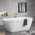 67" Acrylic Freestanding Soaking Bathtub, Modern Oval Acrylic Bath Tub by Bakiwhs