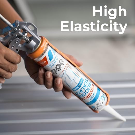 Adhesive Guru Clear Silicone Sealant Waterproof, All Purpose 100% Silicone Caulk - Image 3