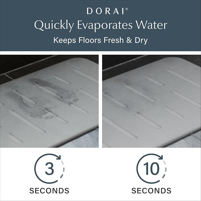 Dorai Home Bath Stone – Luxury Quick-Drying Stone Bath Mat, Non-Slip Surface - Image 2