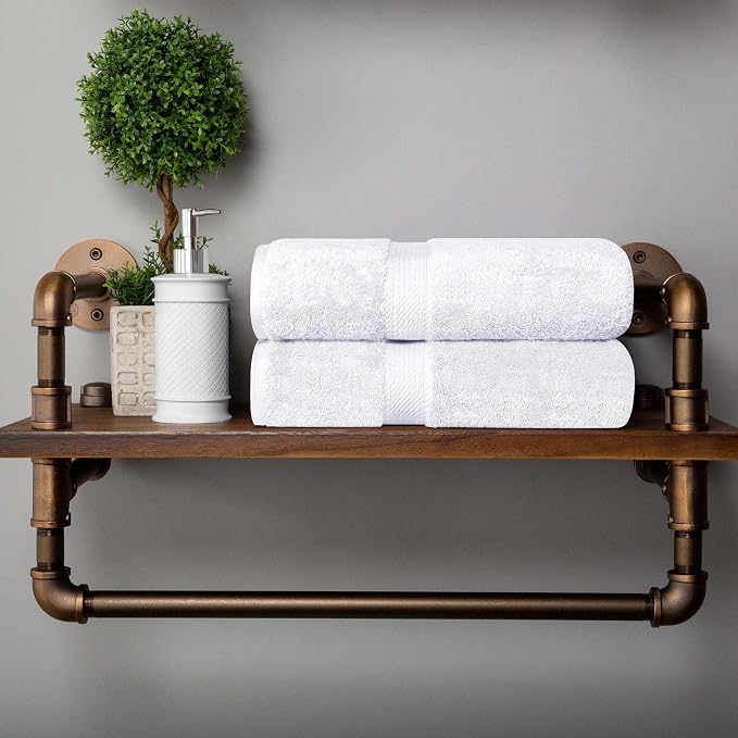 Superior Egyptian Cotton Pile Bath Towel Set of 2, Ultra Soft Luxury Towels - Image 8