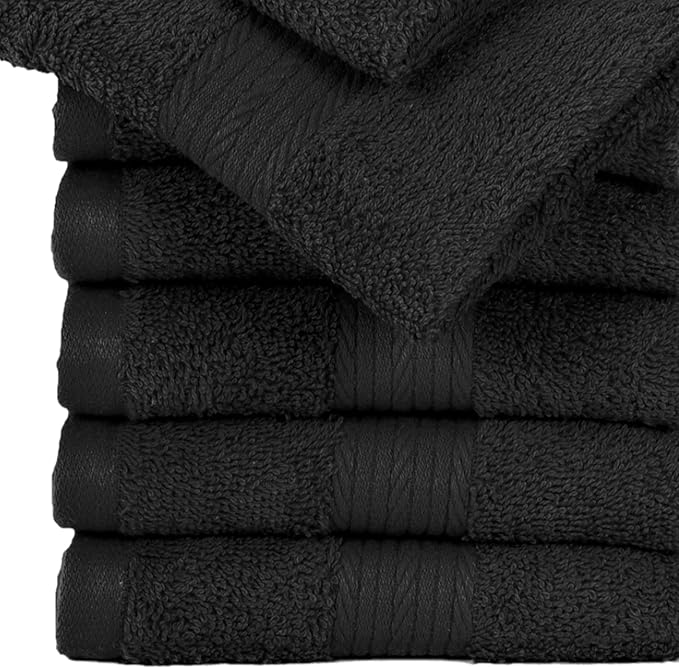 Ample Decor Wash Cloths Pack of 50 12 X 12 Inch 100% Cotton 600 GSM, Soft - Image 2