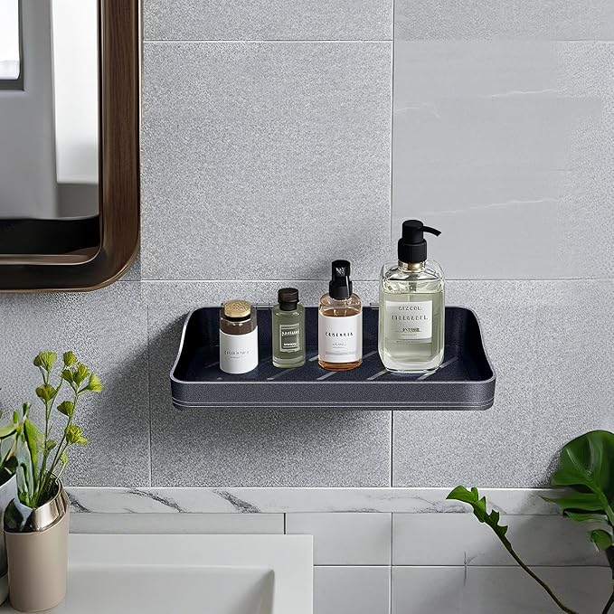 Luxury Shower Caddy, Rustproof Metal Large Capacity Bathroom Shelves by FIESONO