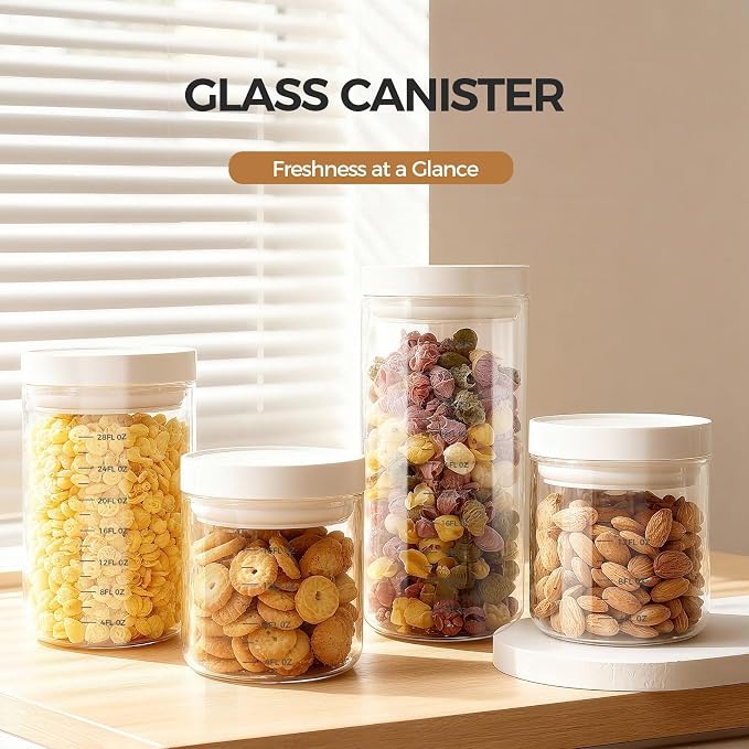 Danbark Set of 3 42oz Airtight Glass Storage Canisters - Image 3