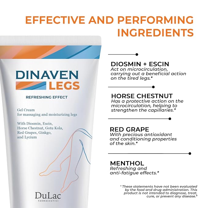 DULÀC FARMACEUTICI 1982 Dulac Dinaven Legs Cooling Cosmetic Gel - Image 3