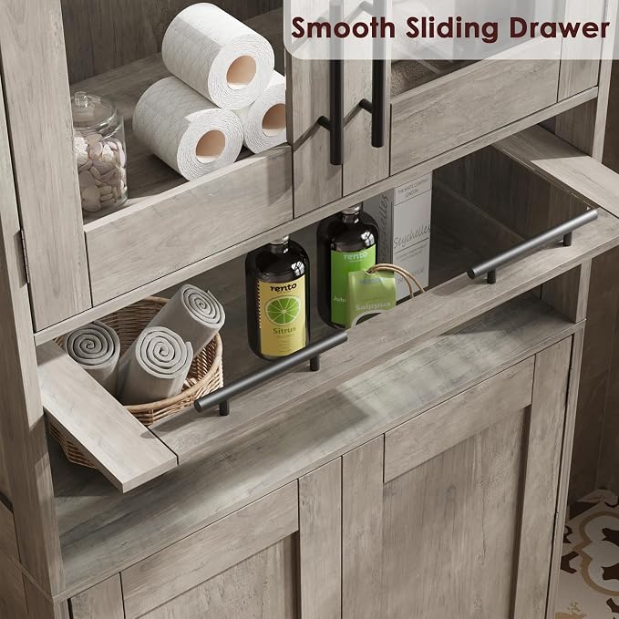GAOMON Tall Bathroom Cabinet, Freestanding Storage Cabinet - Image 6
