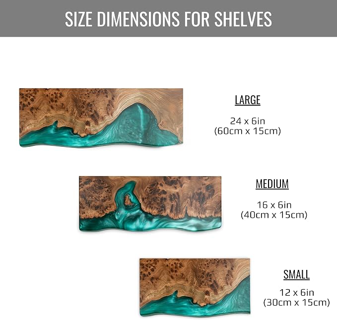 RWA Live Edge Floating Shelf – Unique Wood Floating Shelf - Image 8