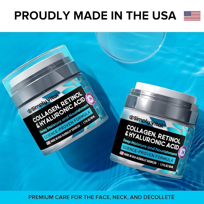 SimplyVital Collagen, Retinol & Hyaluronic Acid Cream - Image 4