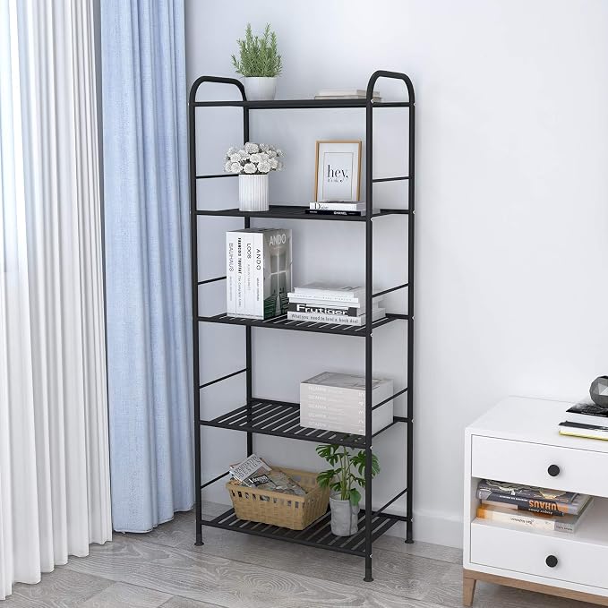 JSB 5-Tier Adjustable Shelving Unit, Heavy Duty Storage Rack Organizer Metal - Image 2
