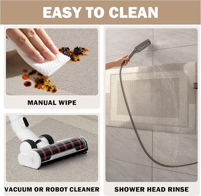 Extra Long Non Slip Bathroom Runner Bath Mat, Rubber Backing Ultra Thin Bath - Image 7