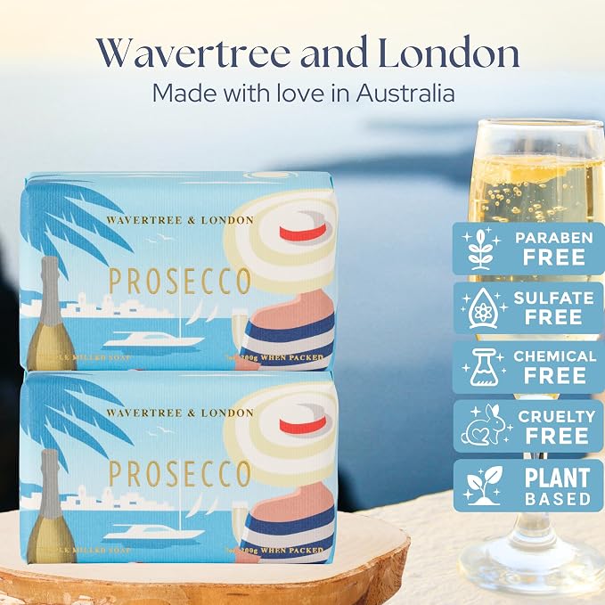 Wavertree & London Prosecco Scented Natural Soap, 7oz Moisturizing French - Image 2