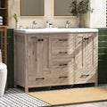 48 Inch Bathroom Vanity with Sink, Bathroom Vanity Cabinet with Doulble Sink by Umeiga