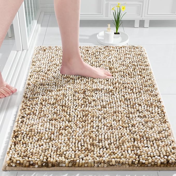 Yimobra Bath Mats for Bathroom Non Slip, Extra Soft Chenille Bathroom Rugs by Yimobra
