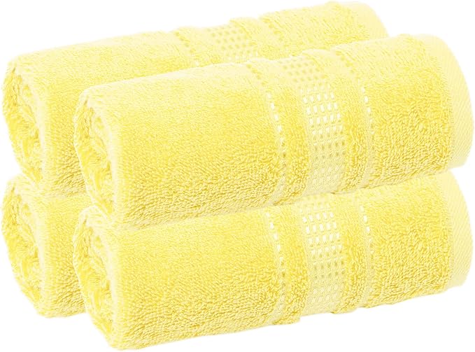 Melissa Linen, Fingertip Towels 4 Pack, 100% Turkish Cotton, Small Hand Towels by MelissaLinen