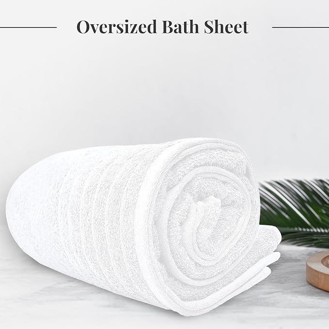Tens Towels Pack of 1 Jumbo Bath Sheet 40 x 80 Inches, Extra Large & Light - Image 2