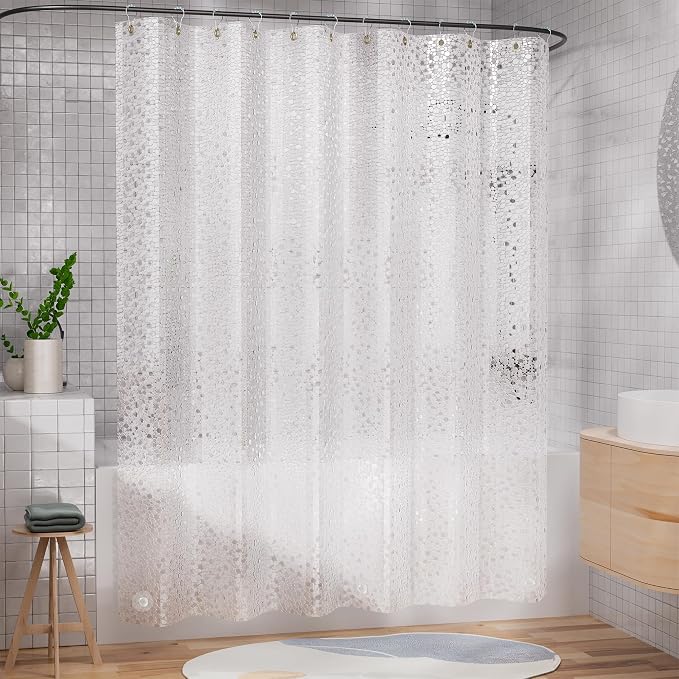 AmazerBath Heavy Duty Shower Curtain Liner, 100% EVA Clear Shower Curtain and - Image 9