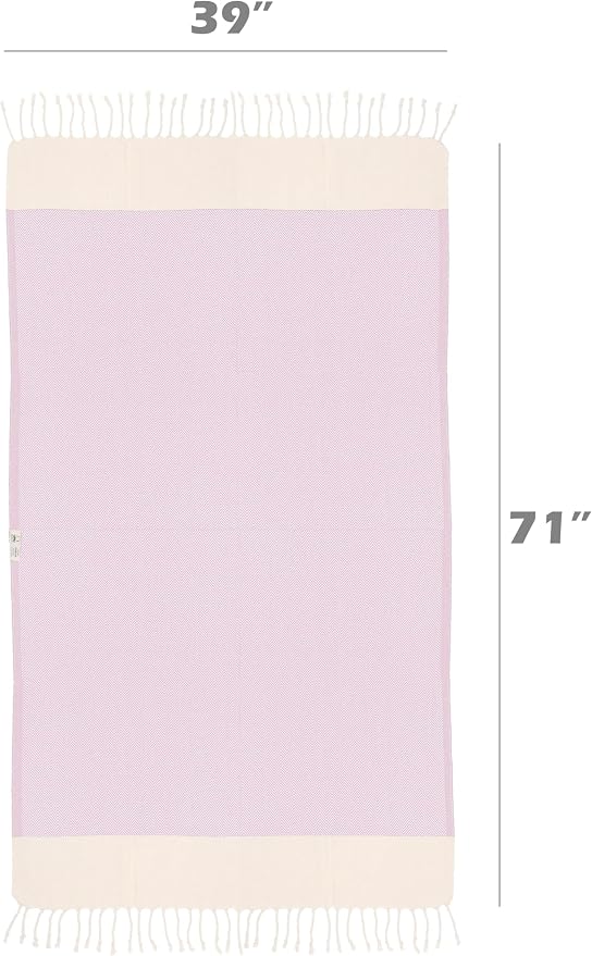 Bazaar Anatolia Turkish Beach Towel 100% Cotton Bath Towels 71x39 Quick Dry - Image 4