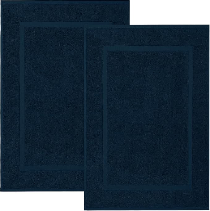 DAN RIVER Classic Cotton Bath Mats Set of 2 – Not a Bathroom Rug, Ultra Soft by DanRiver