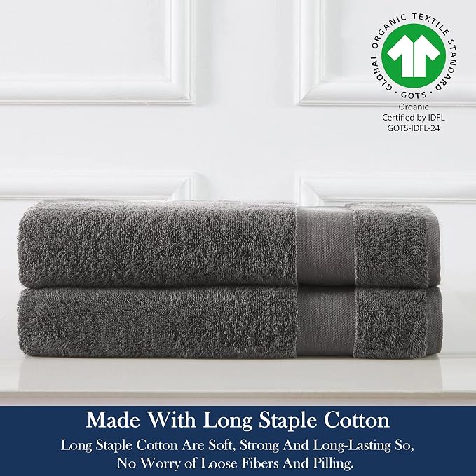 Delara Organic Cotton Luxuriously Plush Hand Towel Pack of 2 | GOTS & OEKO-TEX - Image 3