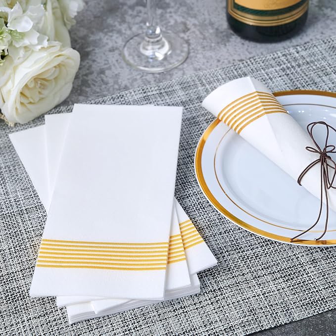 LITOPAK 300 Pack Disposable Guest Towels, Disposable Hand Towels - Image 3