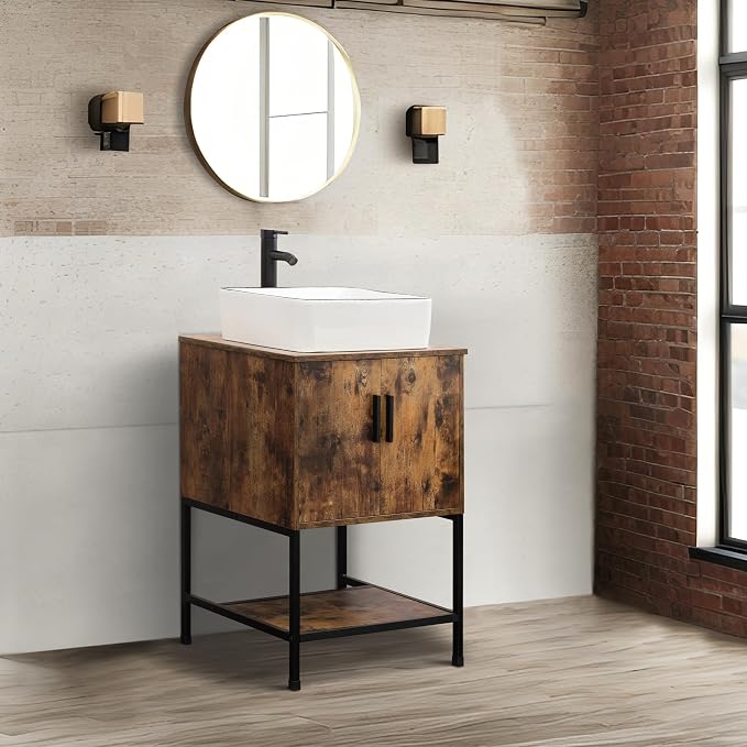UEV Rustic Brown 24" Bathroom Vanity - Image 5