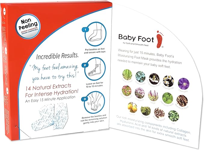 Baby Foot Unscented Non-Peel Moisturing Mask – Hydrate and Refesh in 15-Minute - Image 3