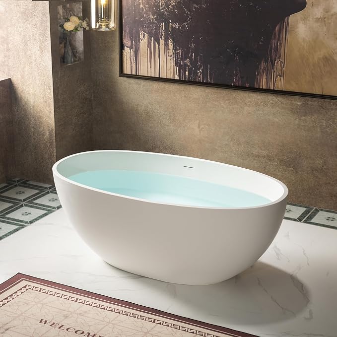 WOODBRIDGE 55 in. x 30.75 in. Stone Resin Luxury Contemporary Solid Surface - Image 3