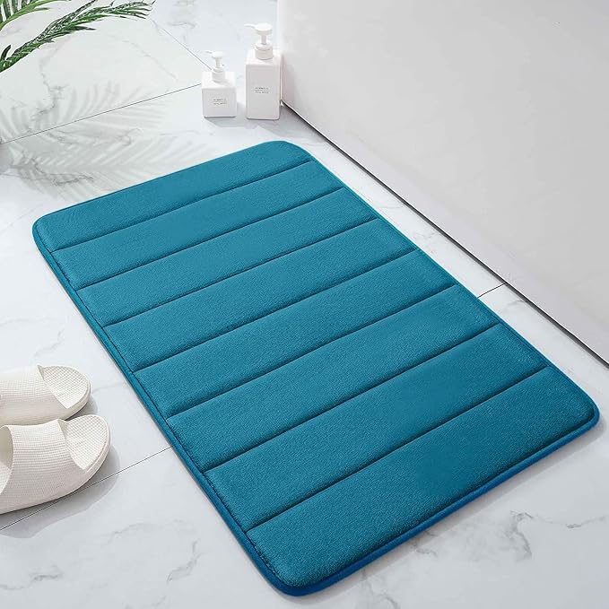 Buganda Memory Foam Bath Mat, Ultra Soft and Non-Slip Bathroom Rugs, Water - Image 9
