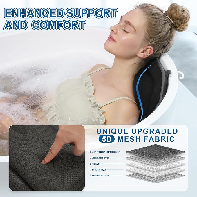 Luxury Full Body Bath Pillows for Tub-Extra Thick Bathtub Cushion - Image 2