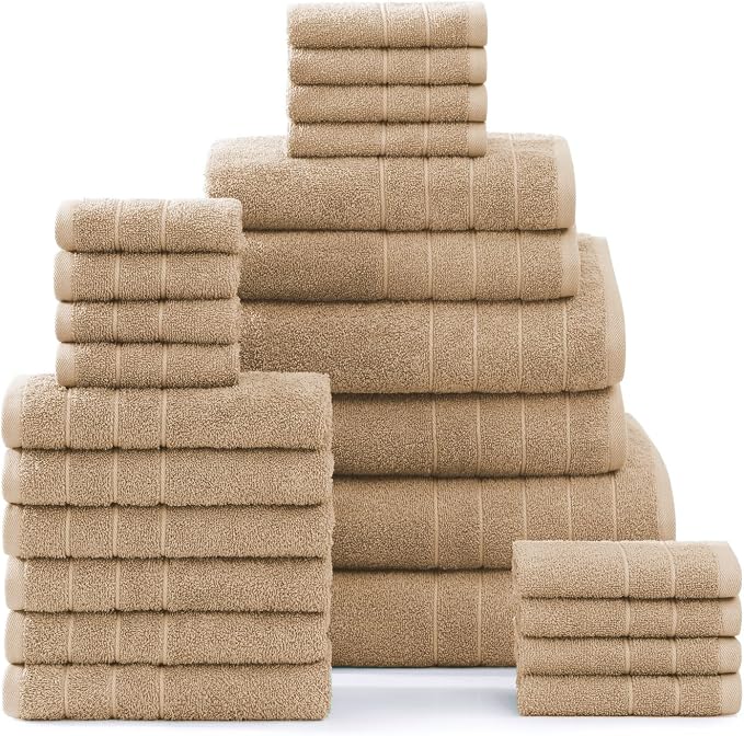 Casa Platino 100% Mercerized Cotton Bathroom Towels Set by CasaPlatino