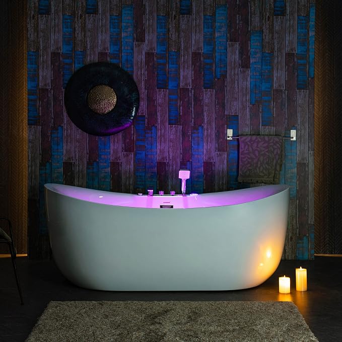 WOODBRIDGE 72" x 35-3/8" Whirlpool Water Jetted and Air Bubble Freestanding - Image 16