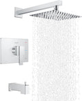 KENES Polished Chrome Tub and Shower Trim Kit, Tub Shower Faucet Set Complete by KENESBathroomKitchen