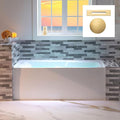 WOODBRIDGE 60" Acrylic Rectangular Alcove Soaking Bathtub in White by WOODBRIDGE