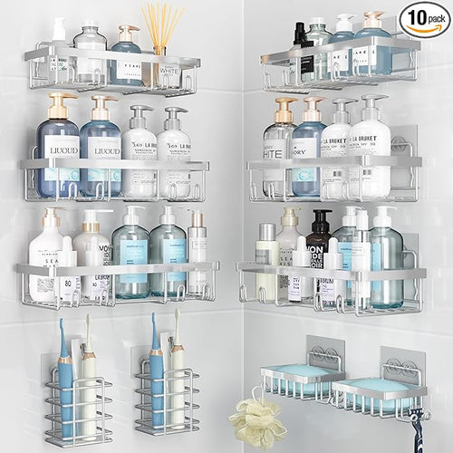 10 Pack Shower Caddy Organizer Rack Shelf by Liuoud