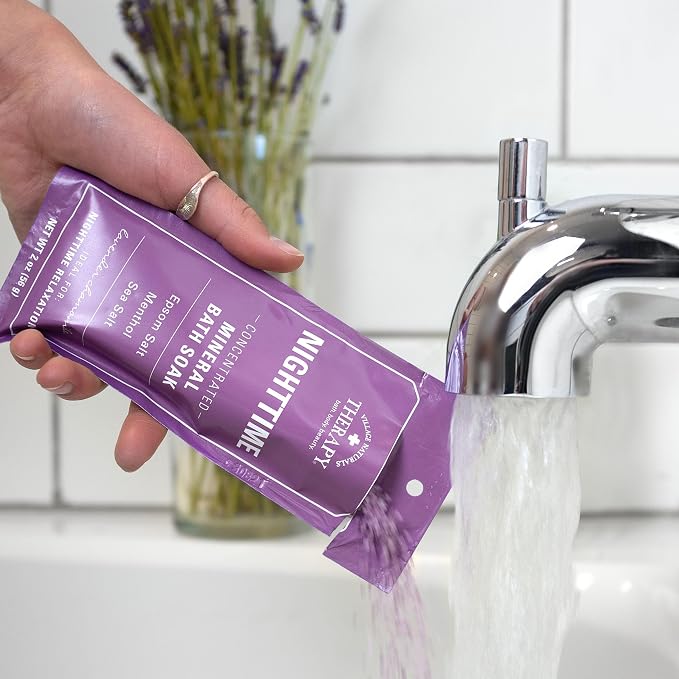 Village Naturals Therapy Nighttime Concentrated Mineral Bath Soak, Lavender - Image 5