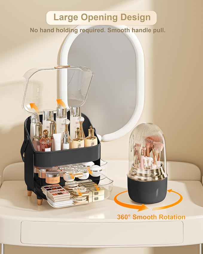 Makeup Organizer, Skincare Holder Bathroom Counter Organizer, Storage Box - Image 6