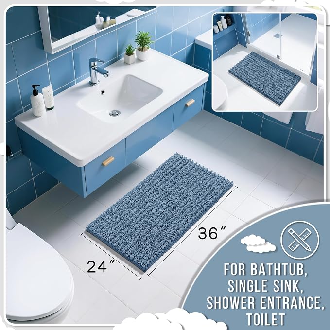 Yimobra Large Bathroom Rugs Non Slip Washable 36x24 Inch - Image 2