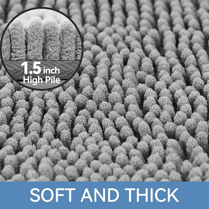 Bcoimo 24"×17" Absorbent Bath Mat, Non-Slip - Image 3