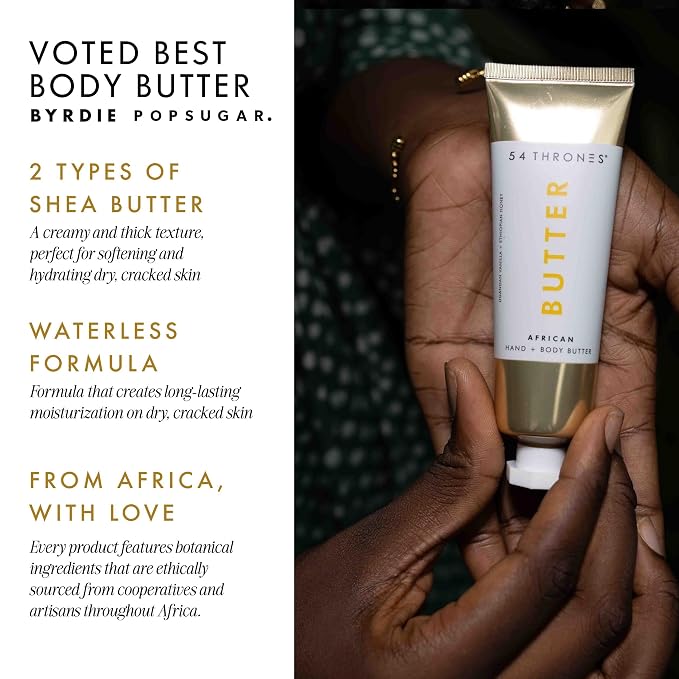 54 Thrones Mini African Beauty Shea Butter, Intensive Dry Skin Support - Image 4