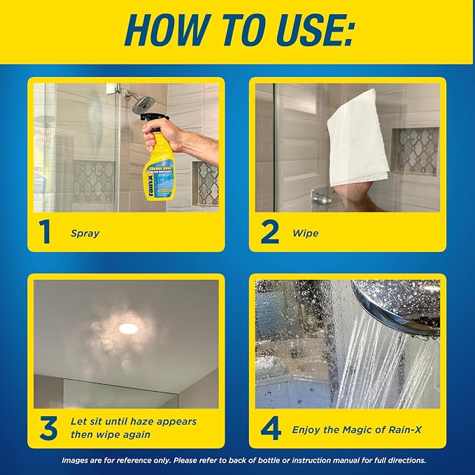 Rain-X 630542 Shower Door Water Repellent, Protects Glass Shower & Doors From - Image 4