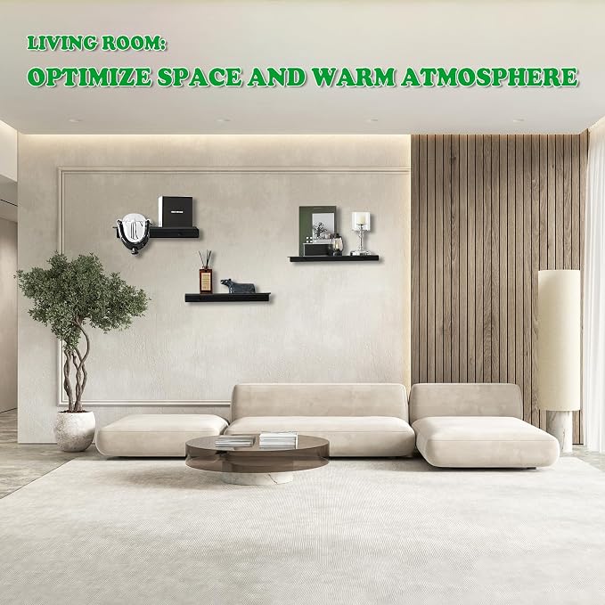 8" Floating Shelves for Wall, Metal Wall Shelves, Mini Display Shelf for - Image 7