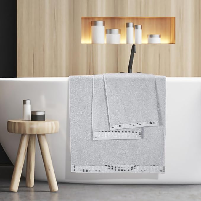 Cotton 2 Pack Oversized Bath Towel Set 28x55 inches, Large Bath Towels - Image 5