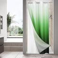 MitoVilla Emerald Green Ombre Waffle Small Stall Shower Curtain Liner Set 36 x by MitoVilla