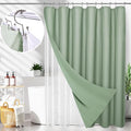 LaCyan 3 in 1 Waterproof Waffle Weave Shower Curtain and Clear Liner Set by Lacyan