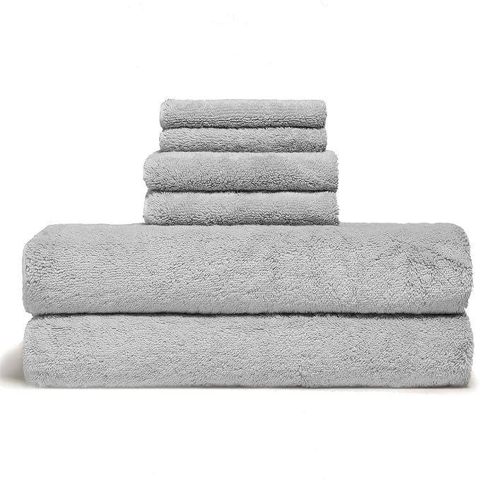 Italic Ultraplush Luxe 6 Piece Towel Set – 2 Bath Sheets, 2 Hand Towels by Italic