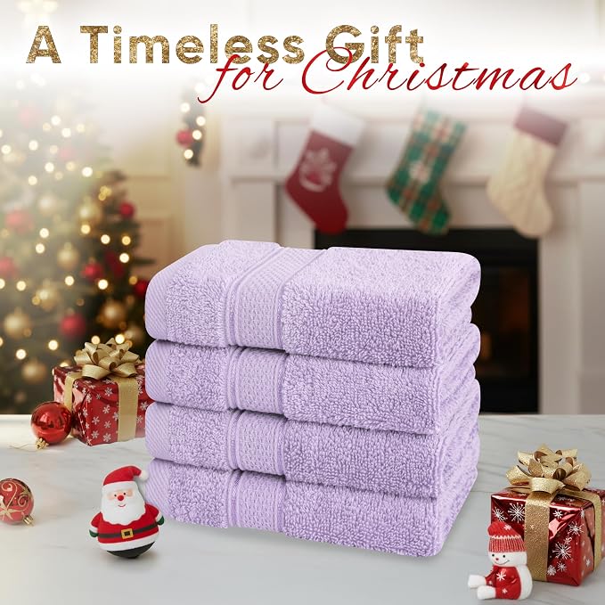 American Soft Linen Salem Washcloth Sets, 4 Piece Luxury 600 GSM 100% Cotton - Image 2
