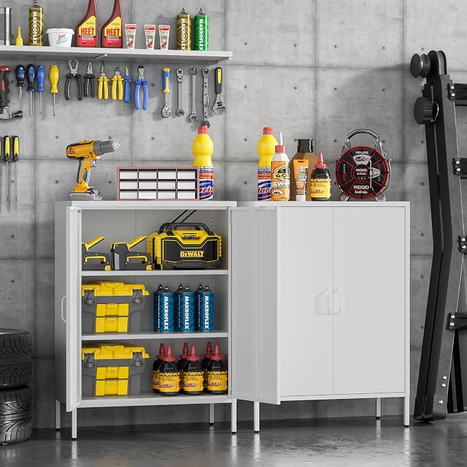 Metal Locker Storage Cabinet, Accent Sideboard Cabinet - Image 5