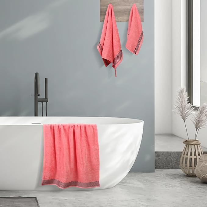 Belizzi Home Ultra Soft 3 Pack Cotton Towel Set, Contains a Bath Towel 28x55 - Image 4