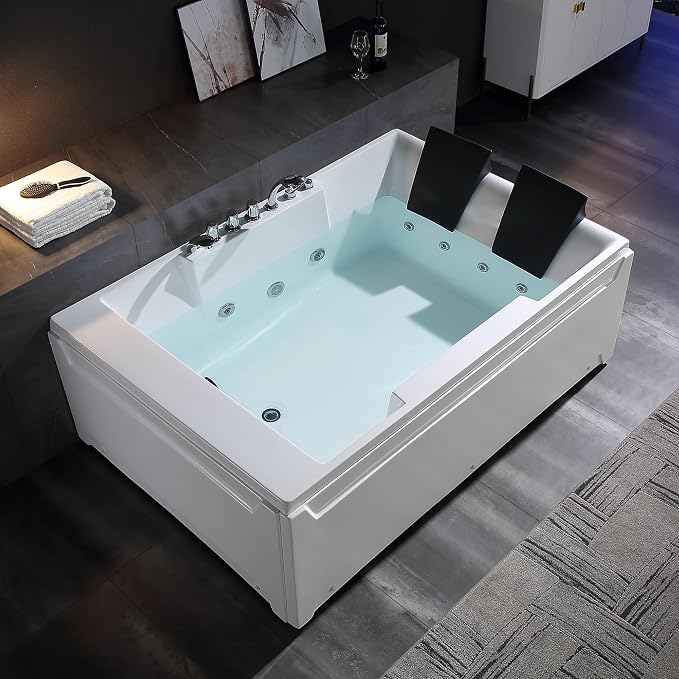Empava 1125W Whirlpool Tub, Hydro Massage & Chromatherapy, ETL Certified - Image 9
