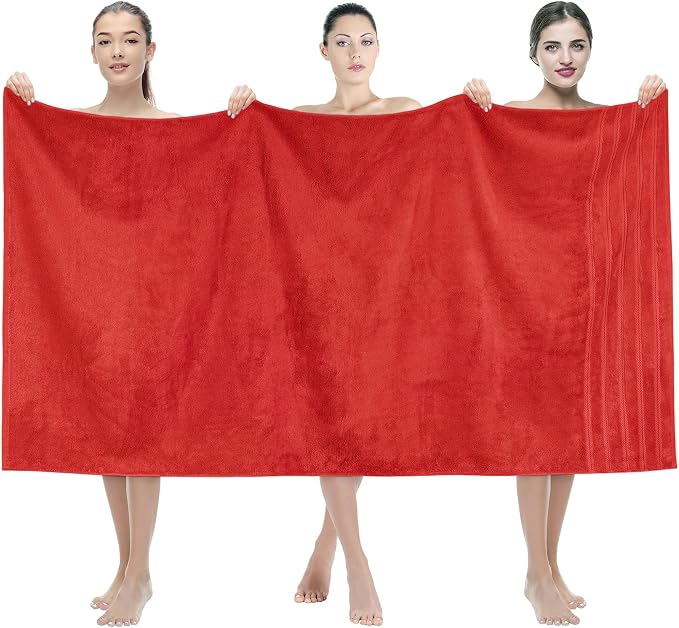 American Soft Linen 35x70 Jumbo Large Bath Towels, 600 GSM 100% Cotton Turkish by AmericanSoftLinen